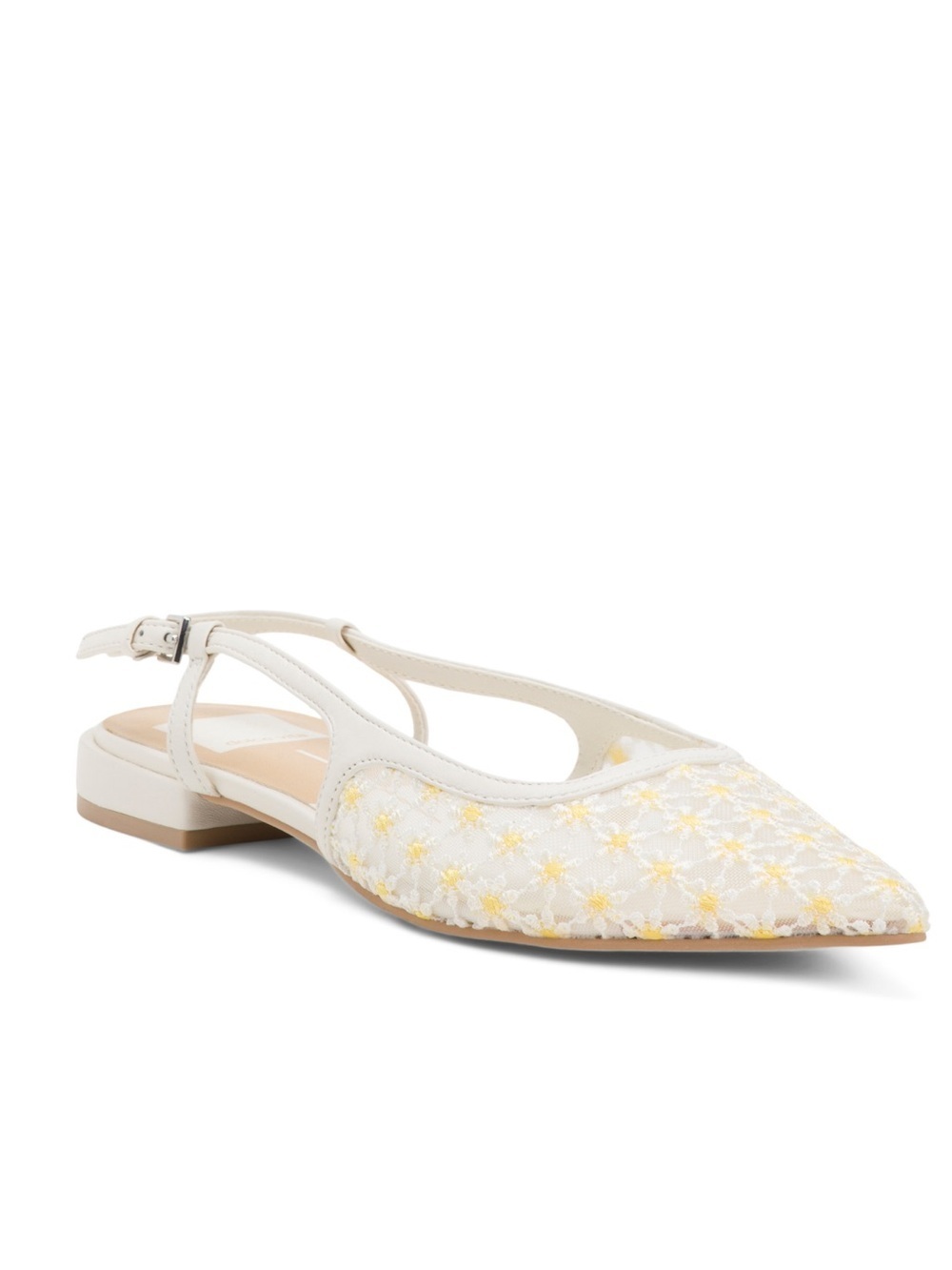 Dolce Vita White pamie floral sling flats NWT